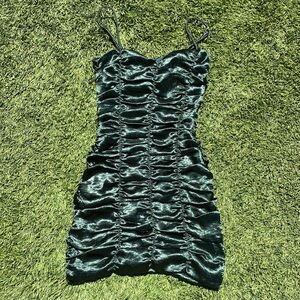 Lucy In The Sky Dark Green Dress Women's Size S-XS Brand New Prom